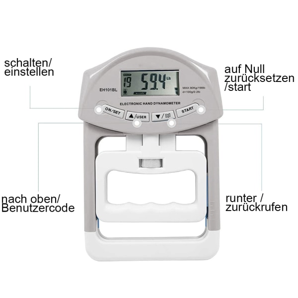 Digital Hand Dynamometer Grip Strength Measurement Meter Auto