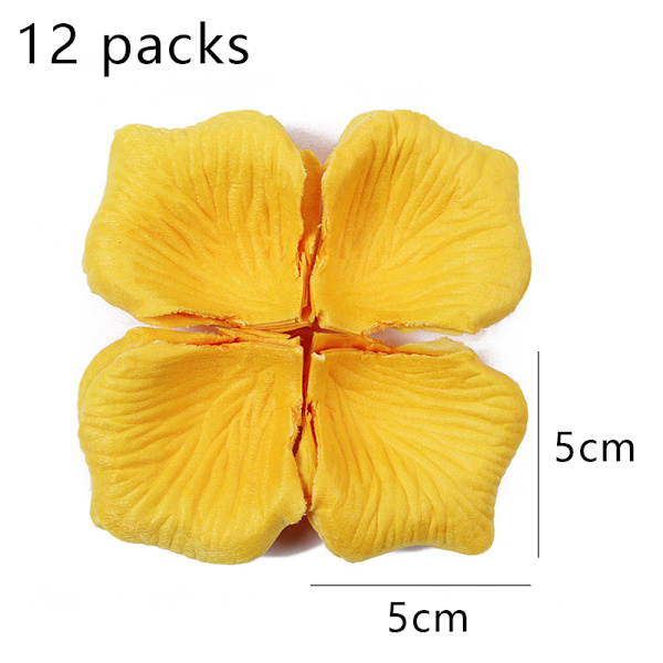 12 påsar konstgjorda rosenblad, non-woven blomblad för
