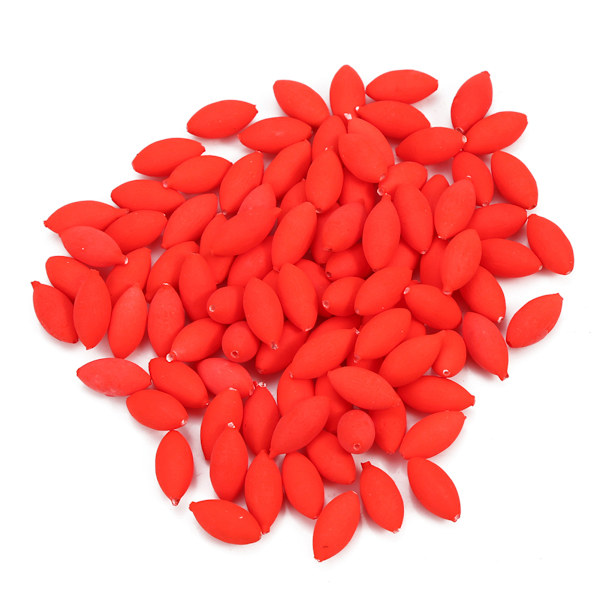 100pcs Fishing Strike Indicator Fishing Lures Baits Floats Beads (Red)