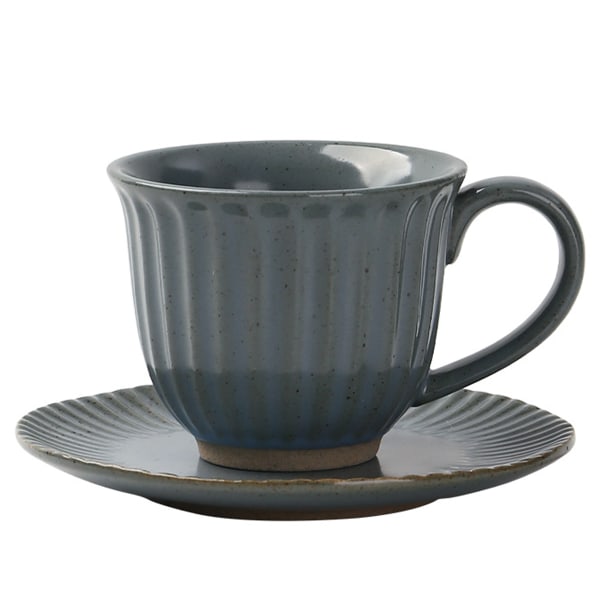 160 ml retro blomster latte med brett Enkelt europeisk håndvasket kaffekopp