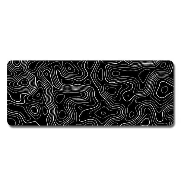 Gaming Musemåtte 800 x 300 mm Kunstnerisk Kurve Musemåtte Stor Syede Kanter Vandtæt Anti-Slip til PC, MacBook, Bærbar Forbedrer præcision og hastighed