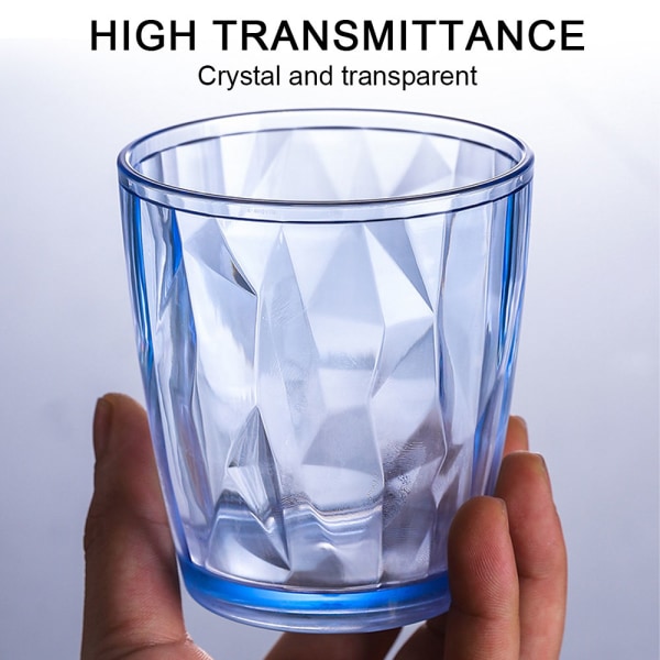 4 stk akryl vannglass munnskyllevannkopp juice tekopp vannglass