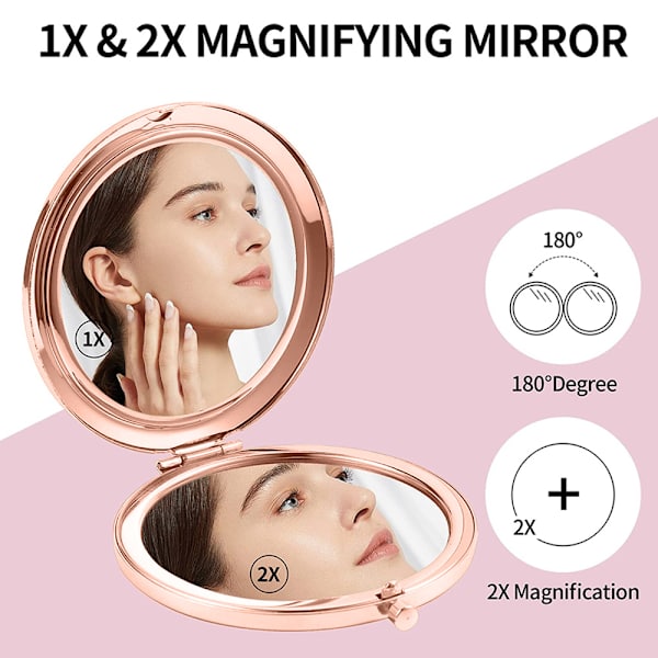 Spegelsmink Mini Mix Diamant Makeup Sminkspegel Fällbar Mini