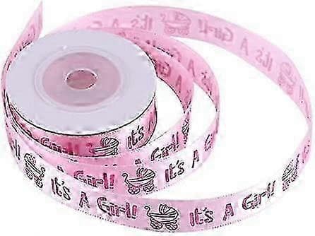 Satinbåndruller 10 meter blå rosa til babyshower dåpsfest bryllup Pink