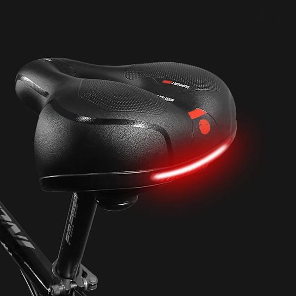 Cykelsadel, memory foam gel cykelsadel, ergonomisk hul sadel, vandtæt og åndbar sadel til mænd og kvinder