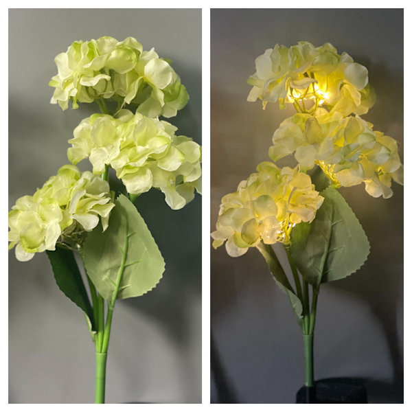 2 kpl hortensia aurinkokennoinen puutarhapaaluvalo LED-kukka ulkoilma Groun