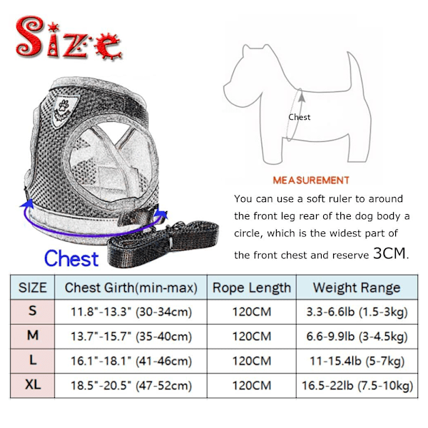 (Svart) Katt hundestropp og gående lær, katt anti-avrivning myk justerbar vestestropp, pustende trekktau vestestil
