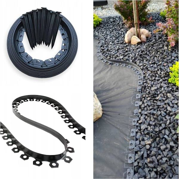 Havekant - Fleksibel & Robust - 5m - Plast - 5cm Lang