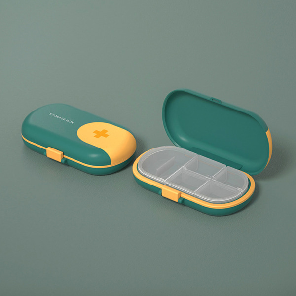 Lille pilleetui, Travel Daily Pill Organizer, bærbar, kompakt