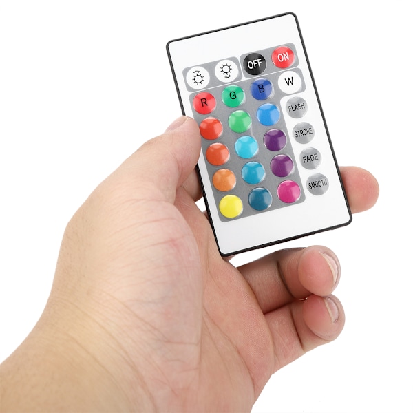 RGB Ljus Kontroller för Heminredning, Högkvalitativt Material 24 Knappar RGB Ljus Kontroller Radiofrekvens Signal Kontroll Ingen UV-strålning Ingen Stroboskop