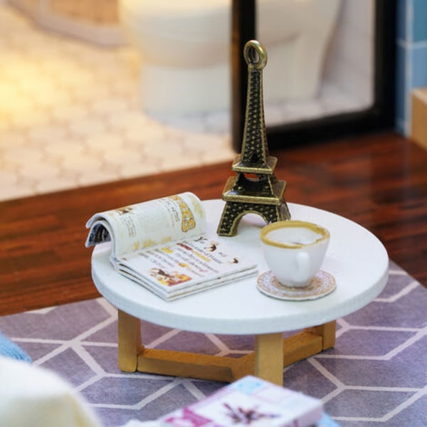 DIY Miniatyr Loft Dollhouse Kit Realistiskt Mini 3D trähus