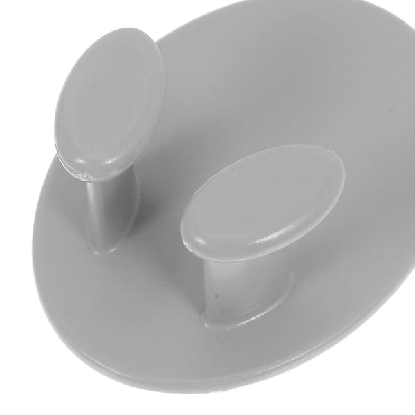 Stikholdere Oval selvklæbende stikkontaktkrog til opbevaring af stik 8 stk. grå Size 1 Grey