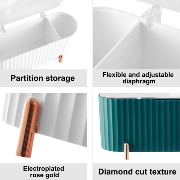 Kosmetisk opbevaringsboks med dekorativt hængslet låg - Holder