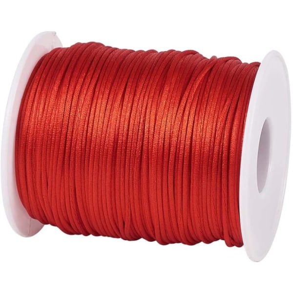 GLOGLOW 20 Farver 100 m x 0,8 mm Rattail Satin Nylon Trim