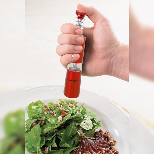Kvarn för peppar, modern tumknappkvarn, enhandsförsedd