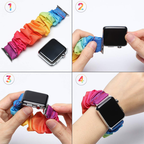 Kompatibel med Apple Watch Strap Hair Ring Soft Pattern