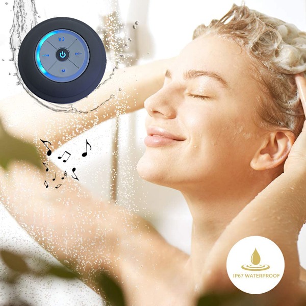 Vattentät Bluetooth LED-duschhögtalare FM-radio