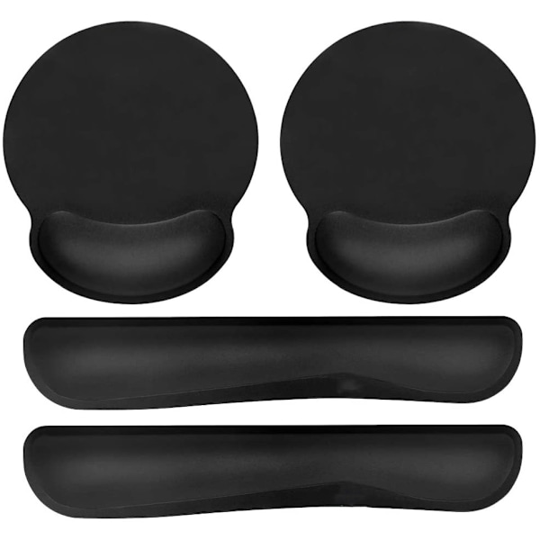 Premium Memory Foam Tangentbord och Mus handledsstöd Pads Set- för bekväm skrivning och handledssmärta lindring (2-pack)