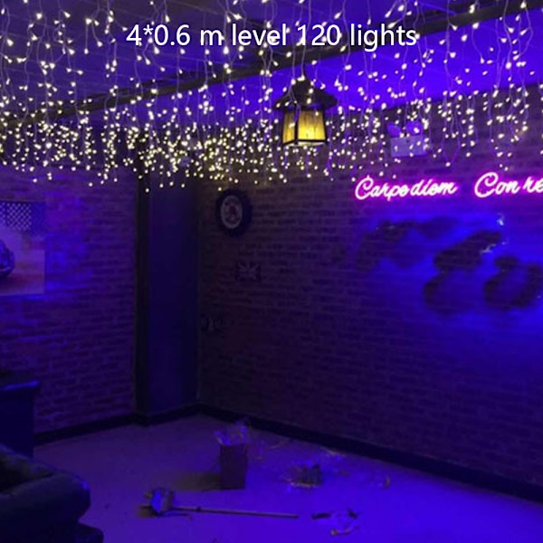 LED-valosarja, jääpuikot 4M/13ft 120LED tähtivalot