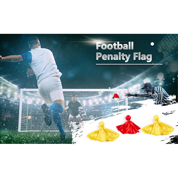 4 stk. Fodbold Strafflag Fodbold Udfordringsflag Kaste Fodbold Dommerflag til Fest Tilbehør (2 Røde & 2 Gule)