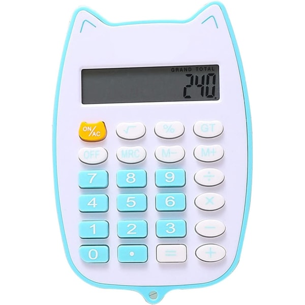 Bærbar kalkulator Cute Cat Mini Bærbar studentdatamaskin