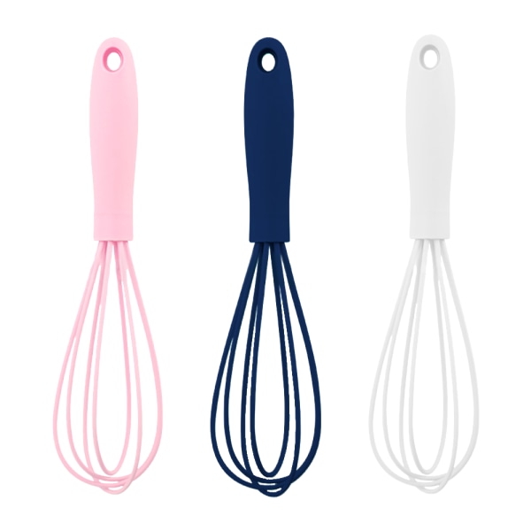 3 Pcs Premium Colorful Kitchen Mini Silicone Whisks - Mini