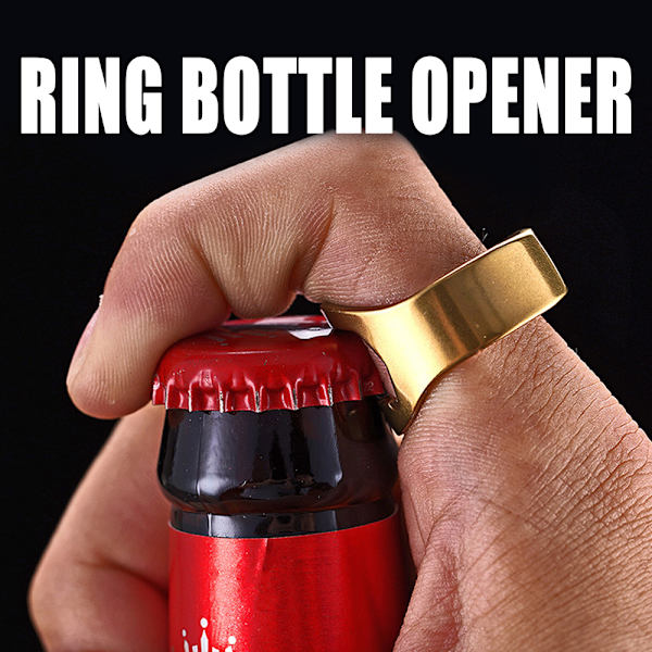 10 st Ring i rostfritt stål Ölflasköppnare Färgglad Finger