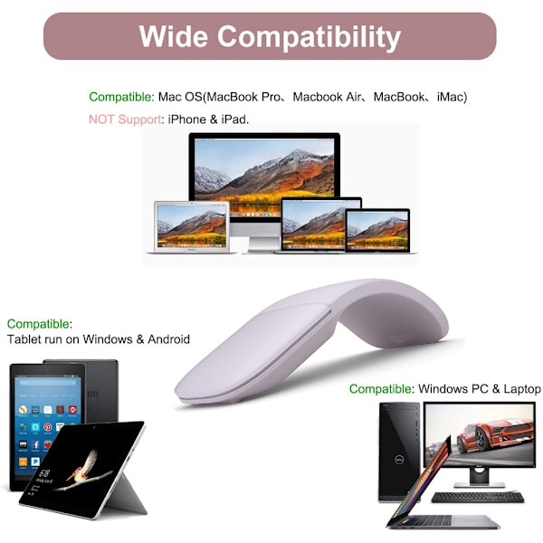 Mute Ultra-tynd laser foldbar trådløs touch-mus