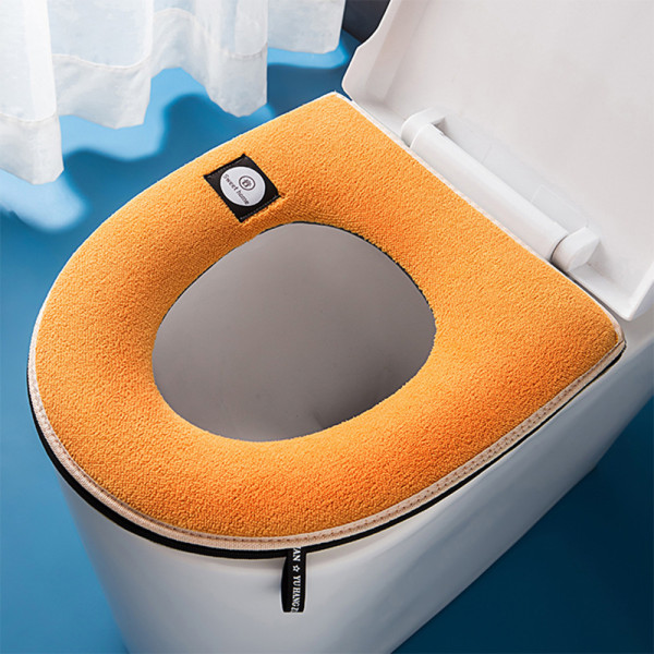 WC-istuimen pehmuste paksu pehmeä kylpyhuoneen lämmin kahva WC-istuin