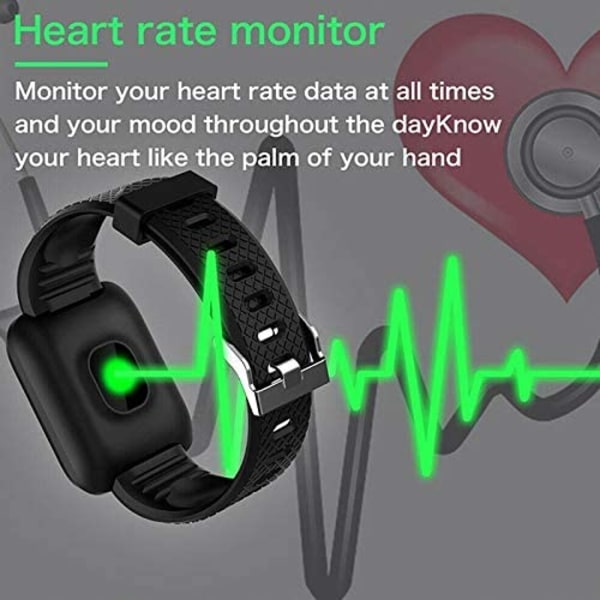 Smart vanntett klokke - svart Black