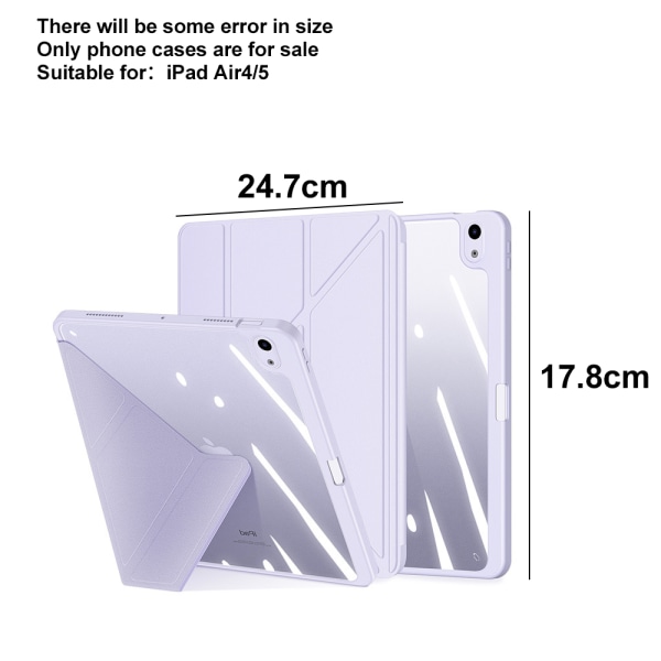 Cover kompatibel iPad Air4/5 10.9, Separation Aftagelig Purple
