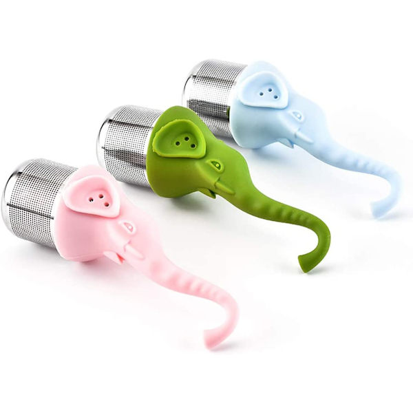 3 stk. løs te-infuser, elefantdyr silikone