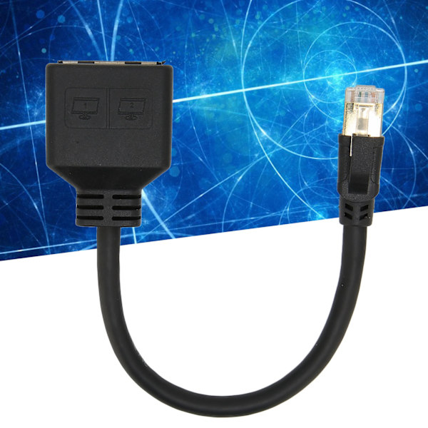 RJ45 Ethernet-adapterkabelforlænger 1 til 2 porte Fremragende forbindelsestransmissions splitteradapter til hjemmekontoret