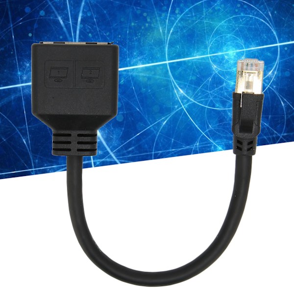 RJ45 Ethernet-sovitinkaapelin jatke 1-2 porttiin Erinomainen yhteydensiirtojakaja Sovitin kotitoimistoon