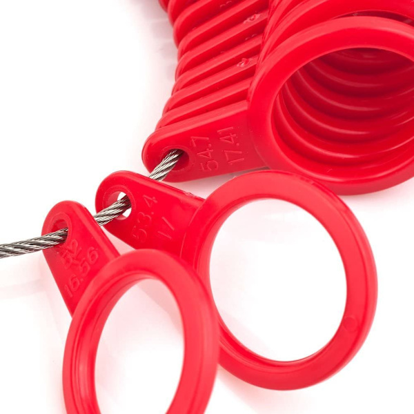 Ring Sizer - Fingermätare Mätning Ring Tool 27 PCs Storlek 1-13$ Red