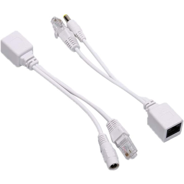 2 stk. Injektor og Splitter Kit DC Strømadapter Stik