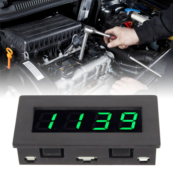 Digital Frequency Meter Speedometer DC 8 to 15V 0.56 in 5 to 9999 RPM 4 LED Digital Display Frequency Tachometer Green