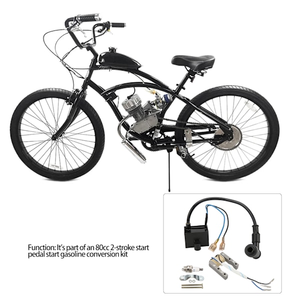 Magneto Stator Tändspole Tändspolsmodul CDI-Kit Metall Gummi för 49cc‑80cc Motoriserad Cykel