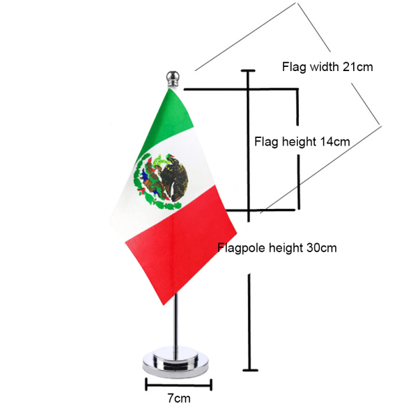 Bordflag, enkelt stang lille flagbord, bordpynt