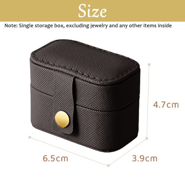 Ring Box Liten Resväsmyckeskrin Organizer, Mini Smyckeskrin