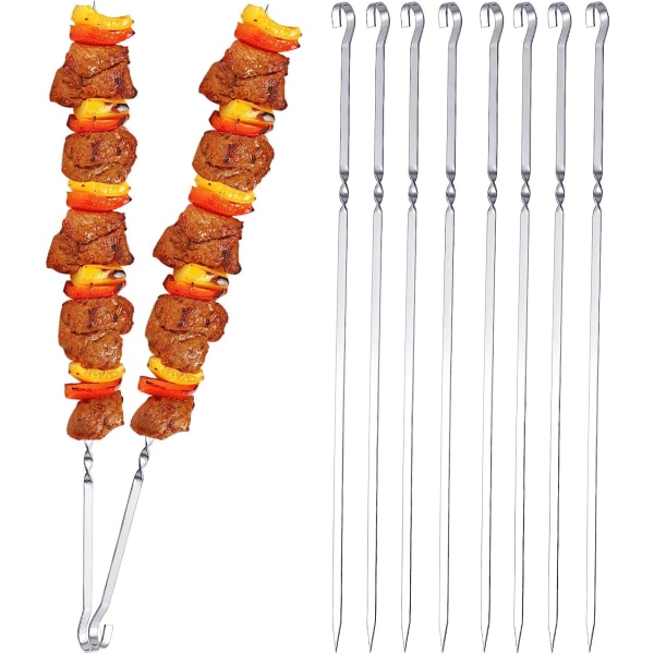 Grillspyd, Grill Kabob Spid 37 cm Rustfrit Stål Lange Spid