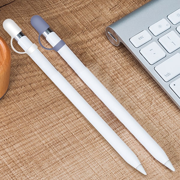 Pakke med 4 Apple Pencil Cap Silikone Cap Anti-Lost Udskiftning Cap Tilbehør, Ergonomisk Design Sleeve Holder Kompatibel med Apple Pencil 1st