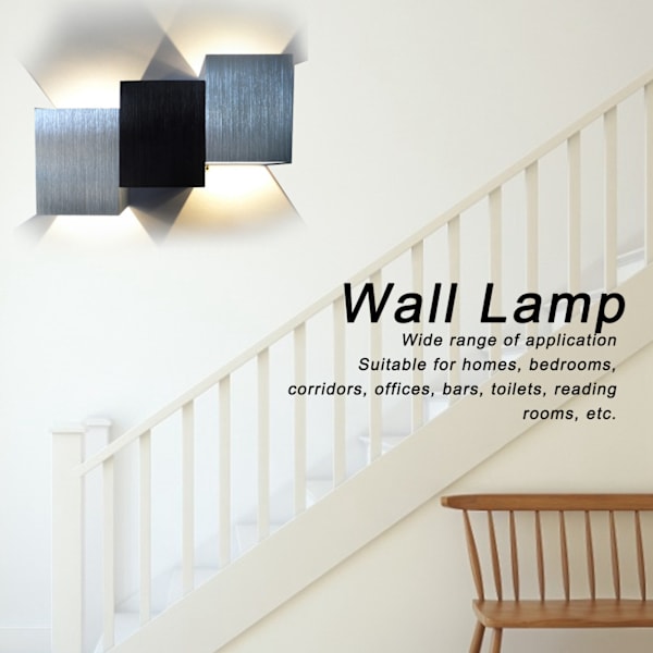 Modern Cob LED Vägglampa, Aluminiumlegering Akryl Vägglampa, Perfekt För Inomhus Utomhus Dekor, Sovrums- och Gårdsbelysning, Energisparande Design,