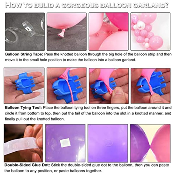 Ballon Garland Arch Kit Guld Konfetti Balloner Sæt til
