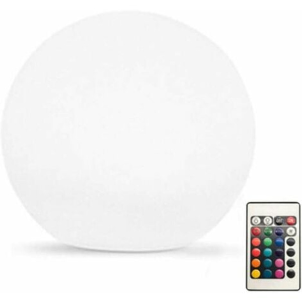 Led-puutarhavalaisin, pallomainen, vedenpitävä valaisin terassille, nurmikolle, kaukosäätimellä, led-ulkovalaisin, ladattava, värikäs valo (ladattava versio, jossa 24 näppäintä)