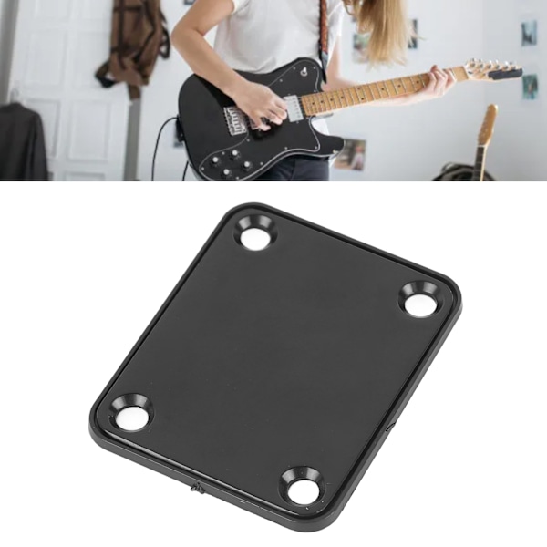 Elektrisk Gitarr Halsplatta Metall Gitarr Halsförstärkande Skyddsplatta för Ersättning Svart