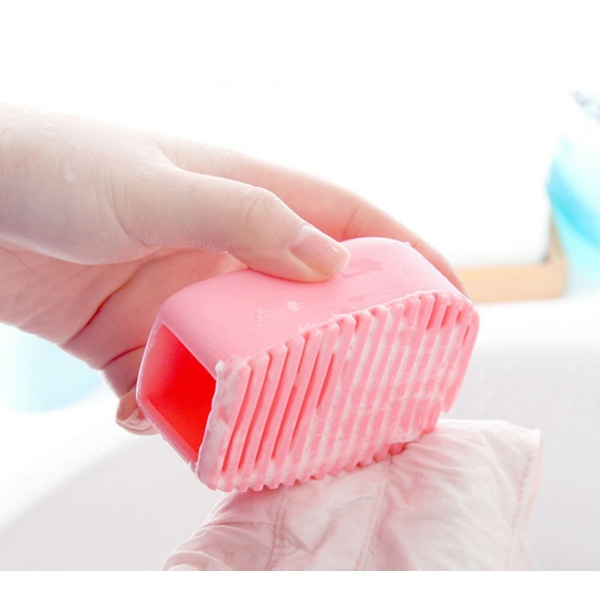AKOAK 2 stk. Candy Color Blå og Rosa Silikonskrubbrett