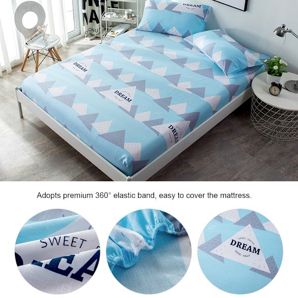 100% Bomulls Mjuk Bekväm Andningsbar Stretchlakan (120*200cm)