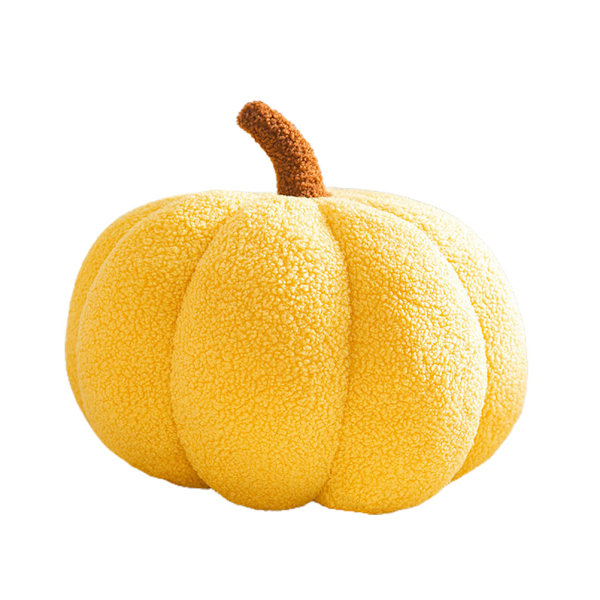 Fylld Pumpa Plyschkudde, Simulerad Pumpaformad Soffa Fluffig Dekoration för Thanksgiving Höst Heminredning (20 cm Diameter)
