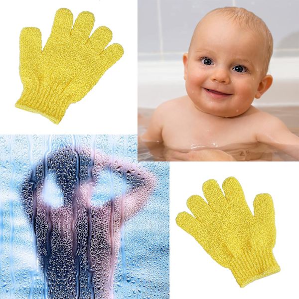 Kroppsskrubb, skrubbehansker, badehansker, naturlig loofahklut